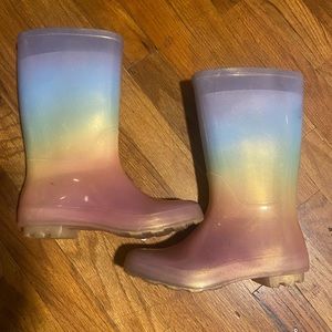 Kids Rain boots.  Ombré Glitter.